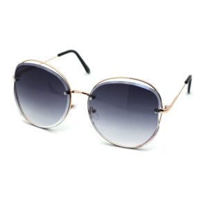Grey Rimless Square Metal Sunglasses Women/UV Protect/UV400 - AstarC Wares